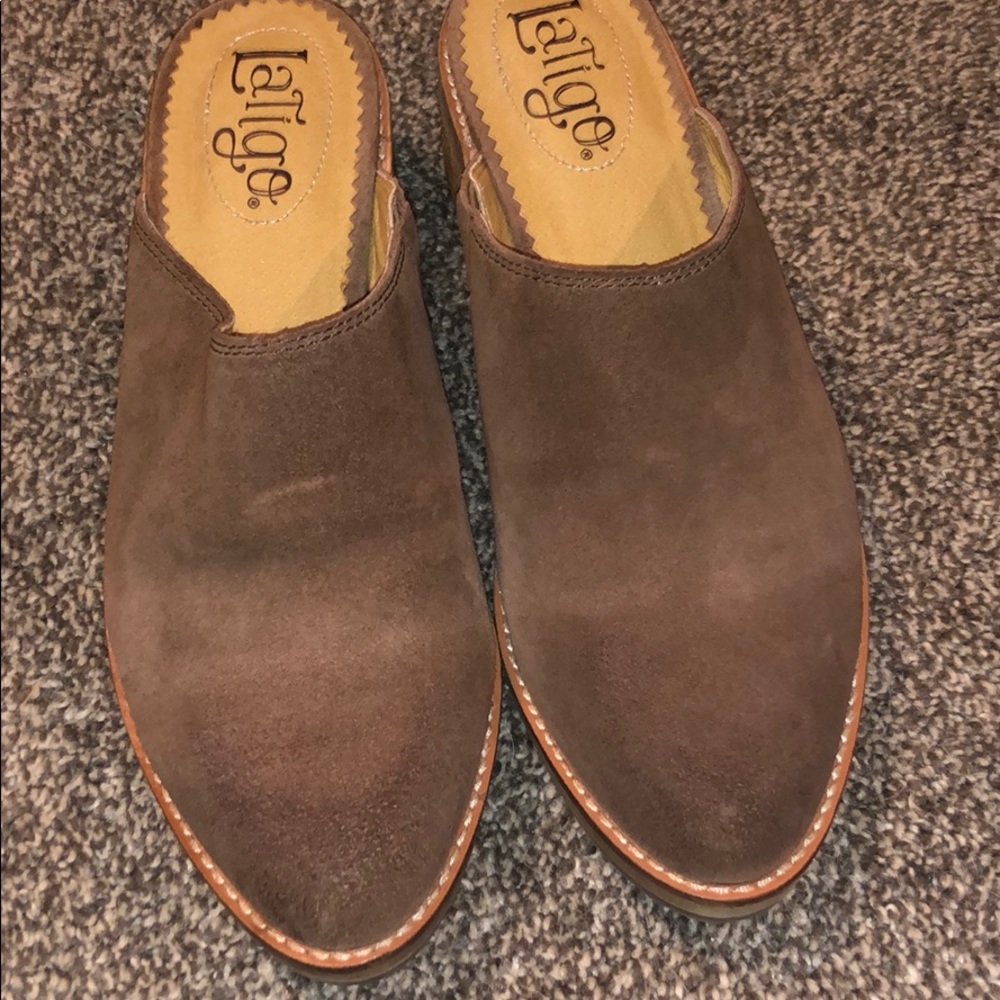Latigo suede mules size 7